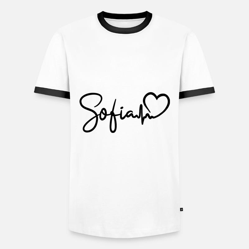Sofia Herzschlag Bulgarien Sofia - Männer Kontrast-T-Shirt - Weiß/Schwarz