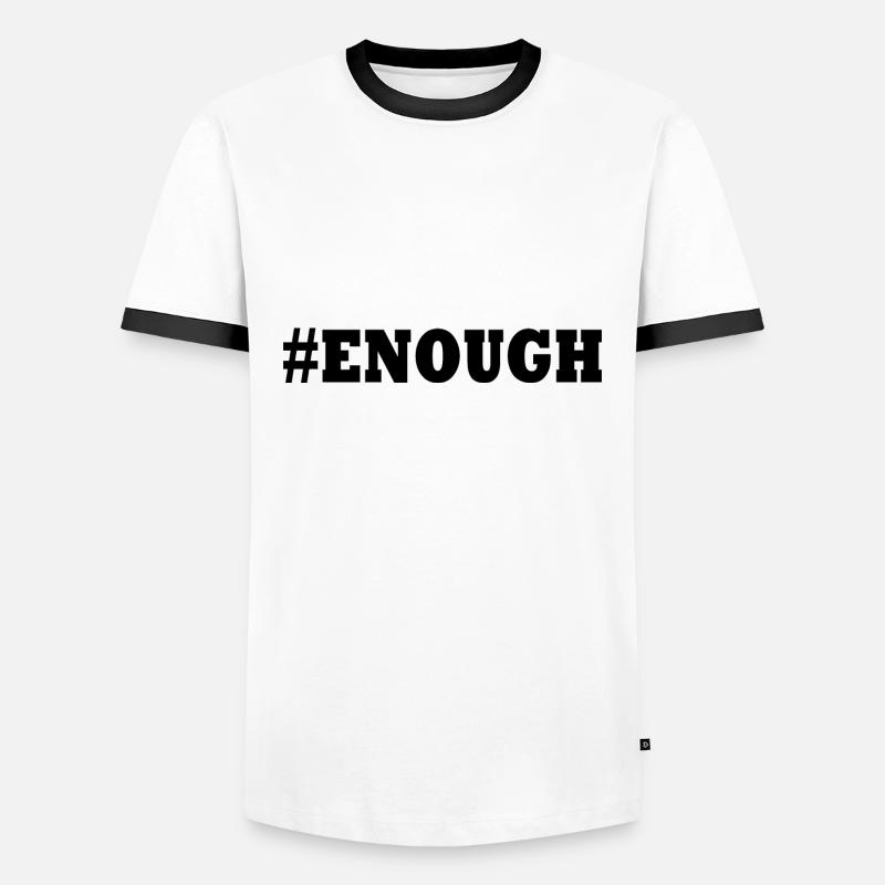 Enough - Men's Ringer Shirt - white/black