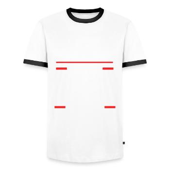 Max - Männer Kontrast-T-Shirt - Weiß/Schwarz - Vorne - AI Model Female 172 light (172cm) & AI Model Male 178 dark (178cm)