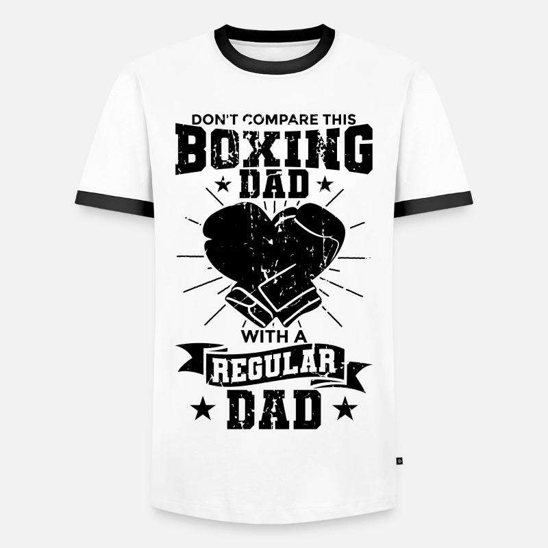Boxer Vater - Männer Kontrast-T-Shirt - Weiß/Schwarz