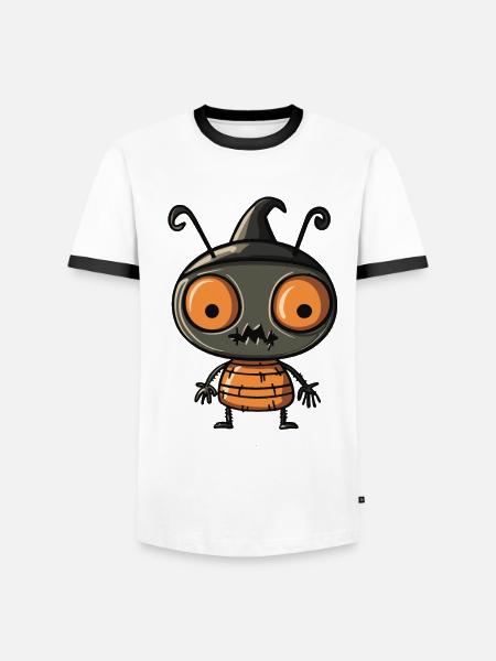 Ant Halloween Zombie - Men's Ringer Shirt - white/black