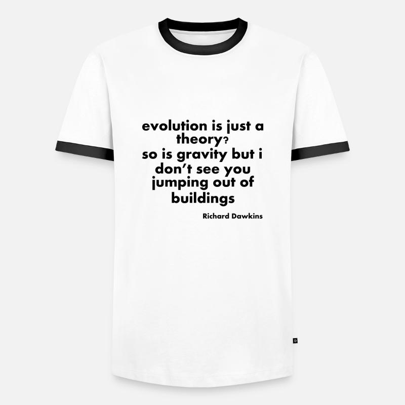 Evolution Quotes - Men's Ringer Shirt - white/black