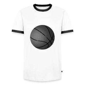 Basket-ball T-shirt de basket-ball noir - T-shirt contrasté Homme - blanc/noir - Devant - AI Model Female 172 light (172cm) & AI Model Male 178 dark (178cm)