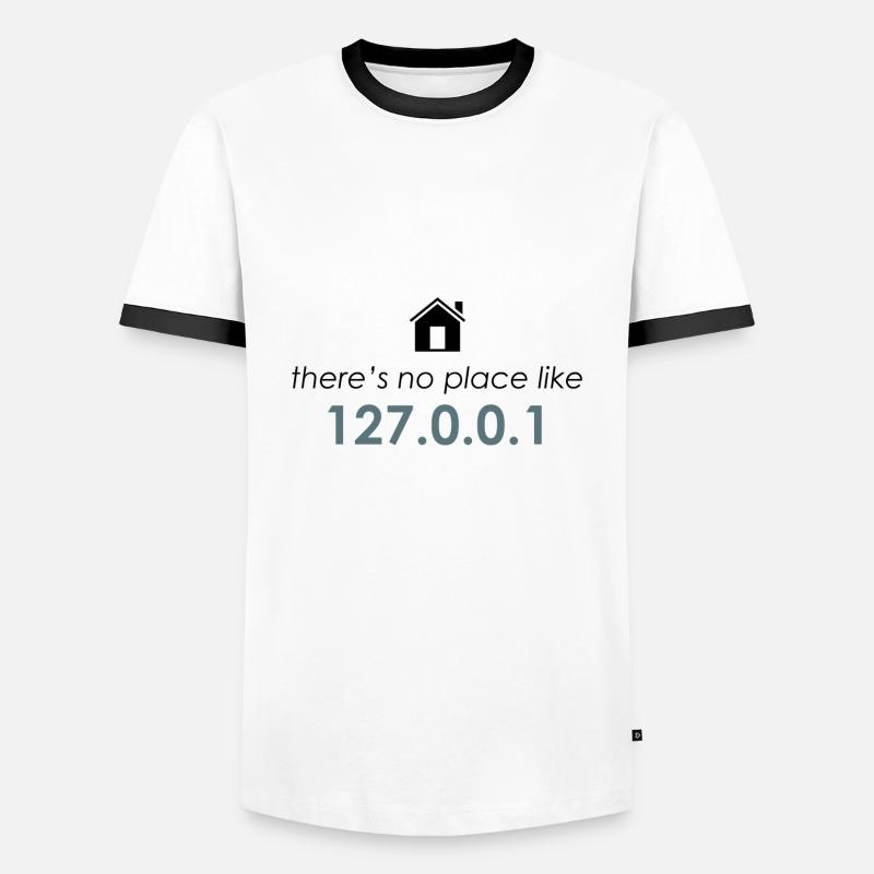localhost - Men's Ringer Shirt - white/black