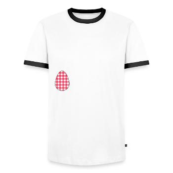landei (white) - Männer Kontrast-T-Shirt - Weiß/Schwarz - Vorne - AI Model Female 172 light (172cm) & AI Model Male 178 dark (178cm)