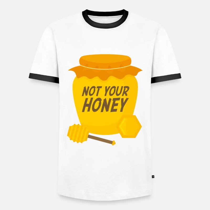 Nicht dein Honig - Männer Kontrast-T-Shirt - Weiß/Schwarz