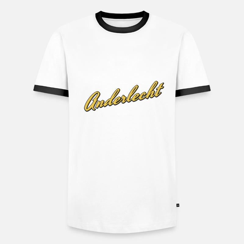 Anderlecht - Männer Kontrast-T-Shirt - Weiß/Schwarz