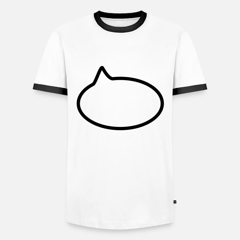 Sprechblase // Comic // Spruch machen // Aussage - Männer Kontrast-T-Shirt - Weiß/Schwarz