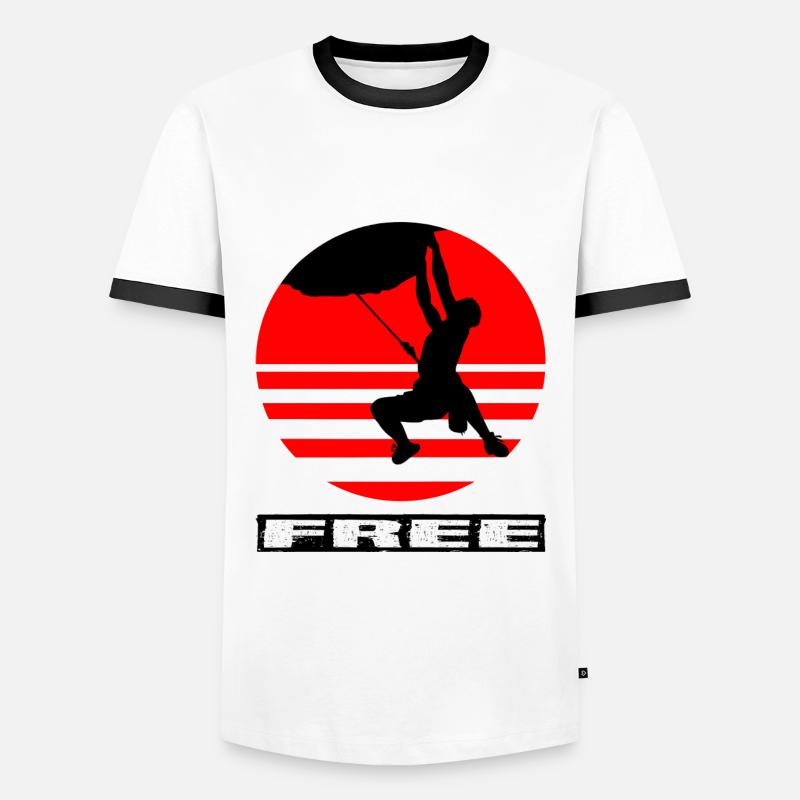 Climbing - Männer Kontrast-T-Shirt - Weiß/Schwarz