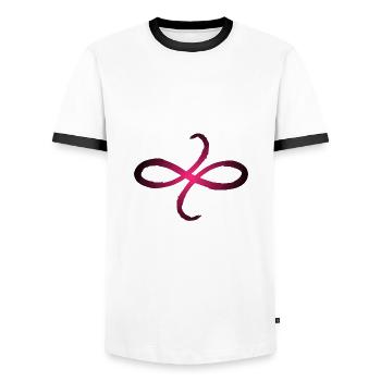 Celtic symbols friendship symbol - Men's Ringer Shirt - white/black - Front - AI Model Female 172 light (172cm) & AI Model Male 178 dark (178cm)