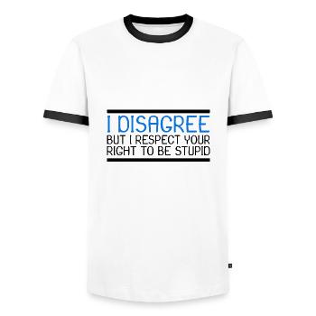 Lustiger Spruch Neu - Männer Kontrast-T-Shirt - Weiß/Schwarz - Vorne - AI Model Female 172 light (172cm) & AI Model Male 178 dark (178cm)