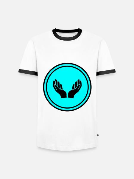 Hands icon icon - Men's Ringer Shirt - white/black