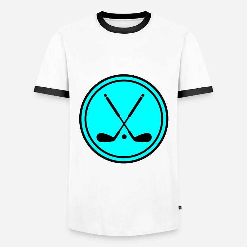 Golf symbol - Men's Ringer Shirt - white/black