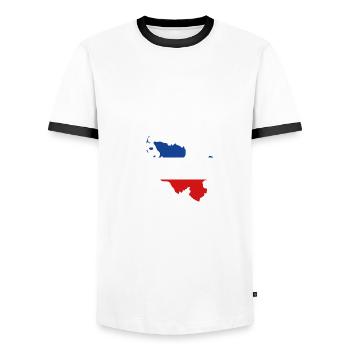 Schleswig-Holstein - Männer Kontrast-T-Shirt - Weiß/Schwarz - Vorne - AI Model Female 172 light (172cm) & AI Model Male 178 dark (178cm)