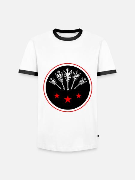 Darts Team Darts Icon - Men's Ringer Shirt - white/black