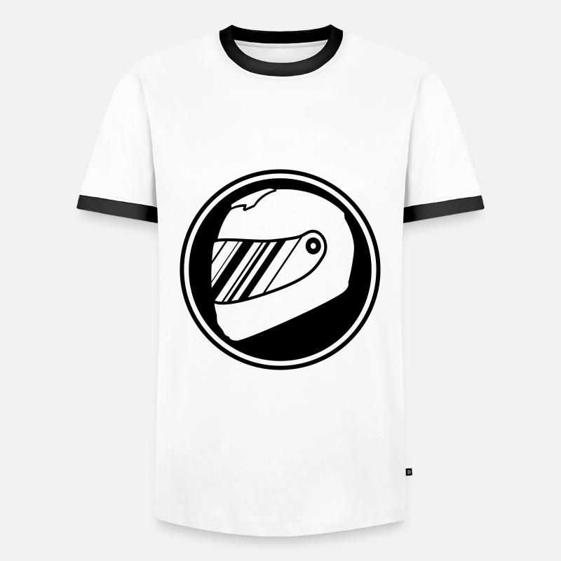 Course de barre de course - T-shirt contrasté Homme - blanc/noir