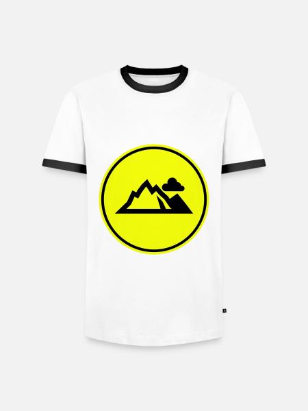 Berge Mountains Silhouette - Men's Ringer Shirt - white/black