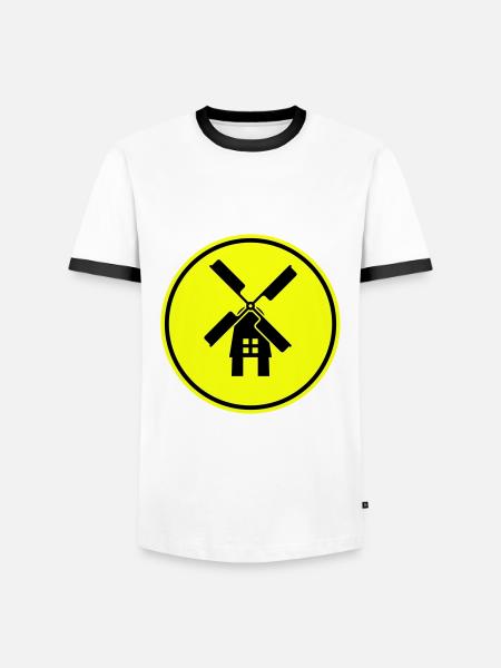 Windmill Ivon Silhouette - Men's Ringer Shirt - white/black