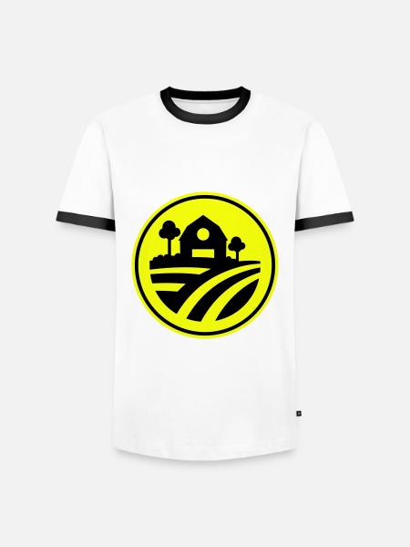 Farm Ernte icon - Männer Kontrast-T-Shirt - Weiß/Schwarz