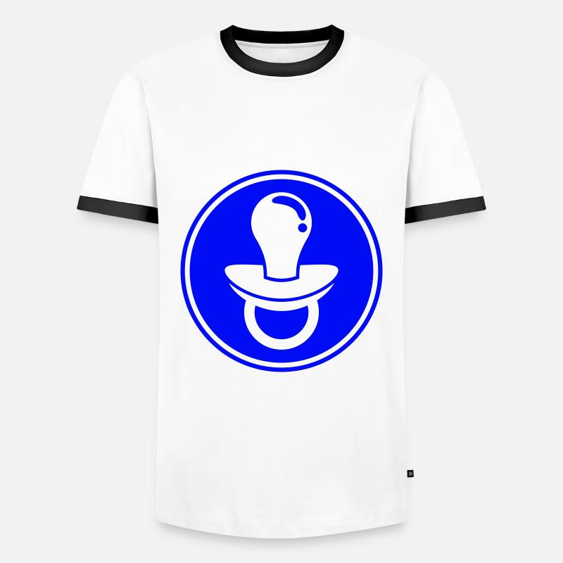 Pacifier Icon Icon - Men's Ringer Shirt - white/black