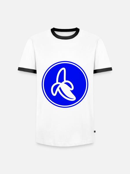 Banane Icon - Männer Kontrast-T-Shirt - Weiß/Schwarz