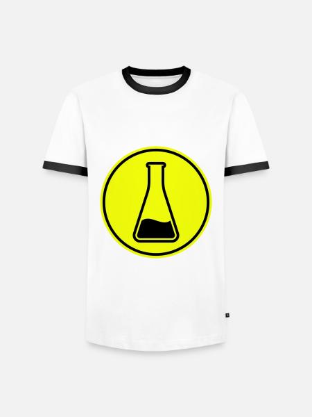 Test tube icon - Men's Ringer Shirt - white/black