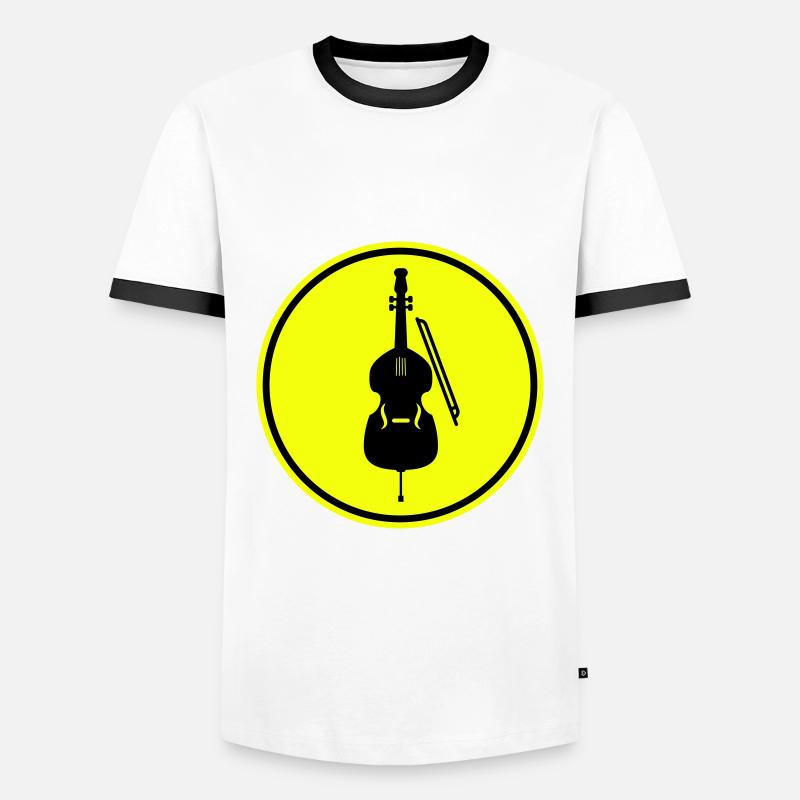 Violin icon icon - Men's Ringer Shirt - white/black
