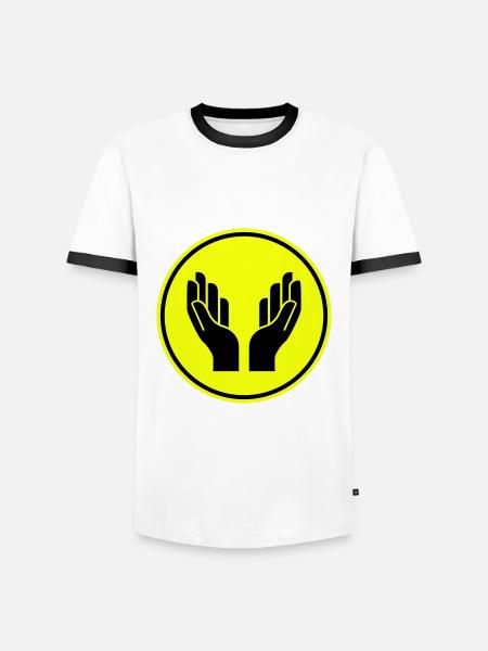 Hands icon icon - Men's Ringer Shirt - white/black