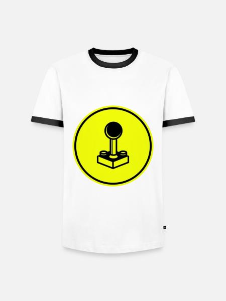 Joystick Gamer - Men's Ringer Shirt - white/black