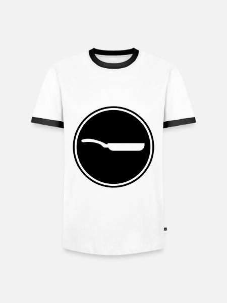 Icône Pan - T-shirt contrasté Homme - blanc/noir