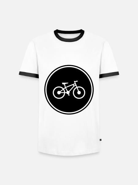Bicycle symbol - Men's Ringer Shirt - white/black