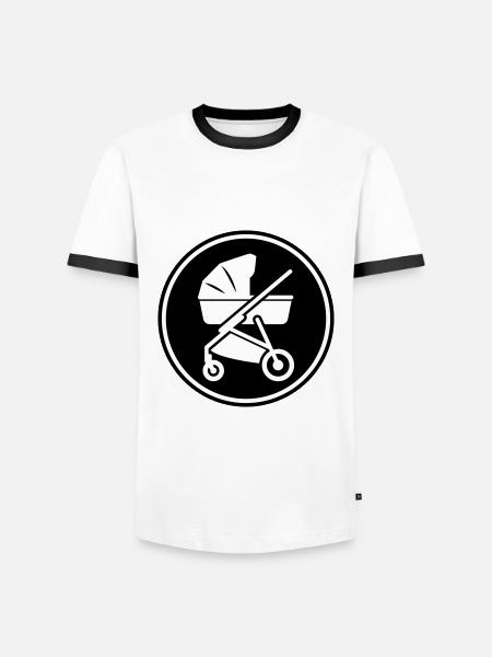 Stroller baby - Men's Ringer Shirt - white/black