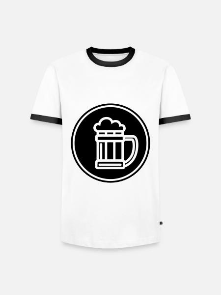 Beer Icon Icon - Men's Ringer Shirt - white/black