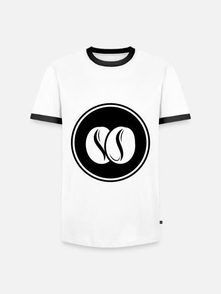 Coffee bean symbol - Men's Ringer Shirt - white/black