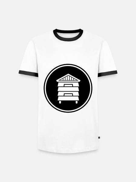 Honey Beekeeper - Men's Ringer Shirt - white/black