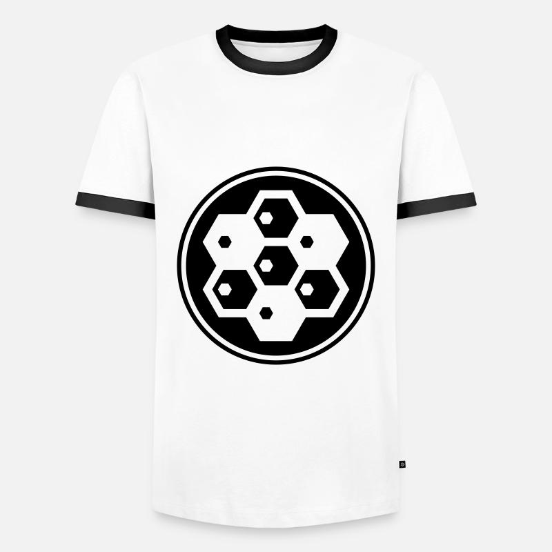 Beekeeper symbol - Men's Ringer Shirt - white/black