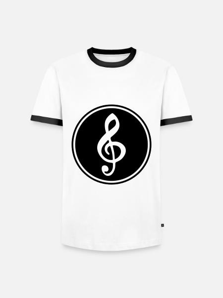 Sheet Music Musician - Men's Ringer Shirt - white/black