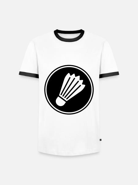 badminton - Men's Ringer Shirt - white/black