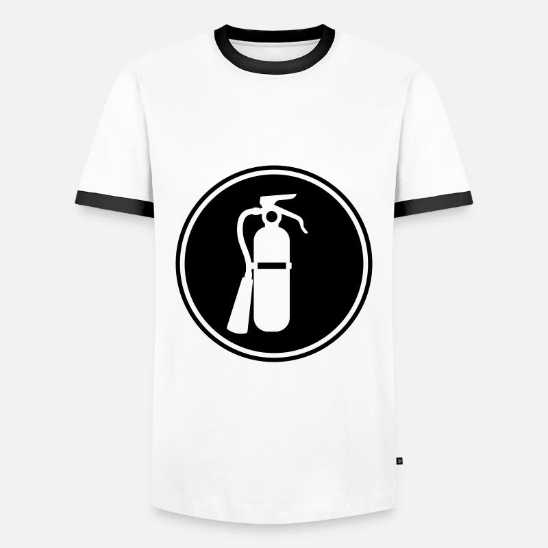 Fire extinguisher icon - Men's Ringer Shirt - white/black