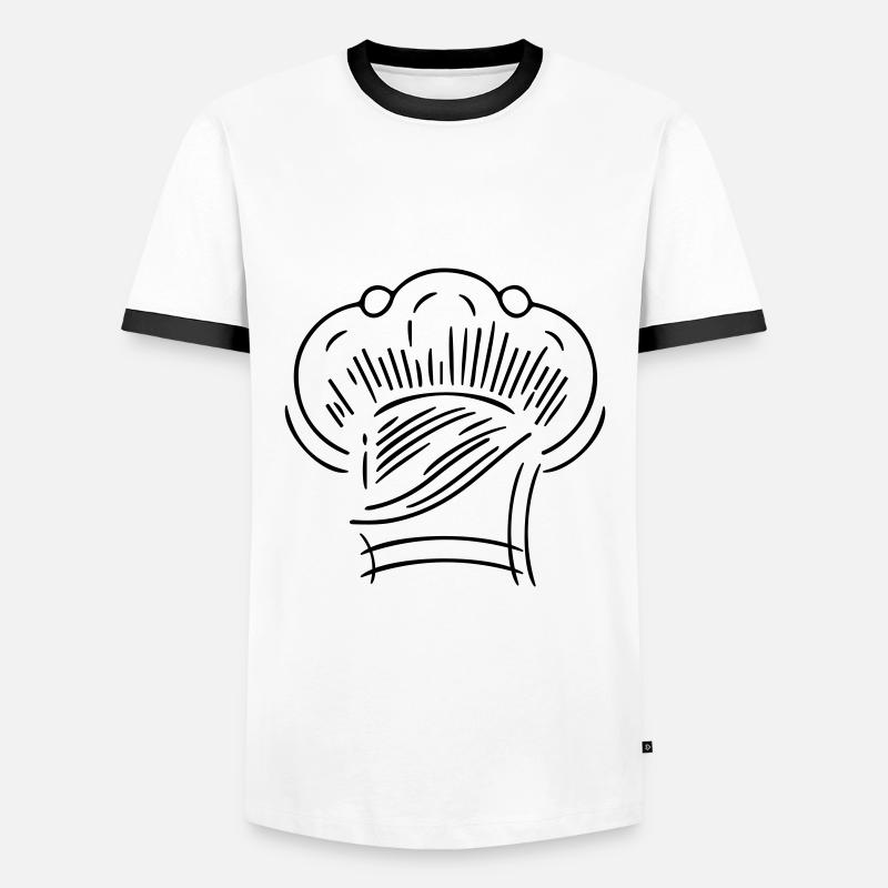 Chef's Hat Chef - Men's Ringer Shirt - white/black