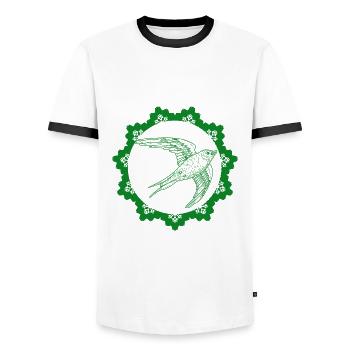 Oiseau - Nature Conservation Amoureux des animaux - T-shirt contrasté Homme - blanc/noir - Devant - AI Model Female 172 light (172cm) & AI Model Male 178 dark (178cm)