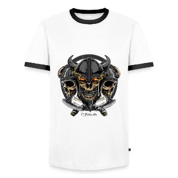 Kito Viking Warrior 2020 - Men's Ringer Shirt - white/black - Front - AI Model Female 172 light (172cm) & AI Model Male 178 dark (178cm)