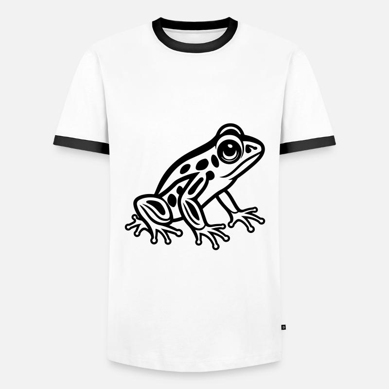 Frosch Tier - Männer Kontrast-T-Shirt - Weiß/Schwarz