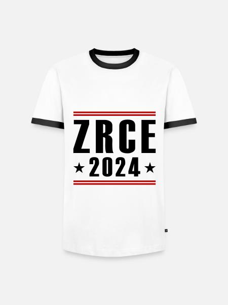 Zrce 2024 - Men's Ringer Shirt - white/black