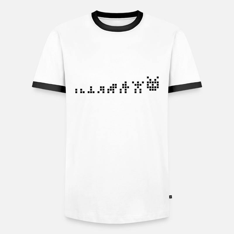 Pixel Evolution - T-shirt contrasté Homme - blanc/noir