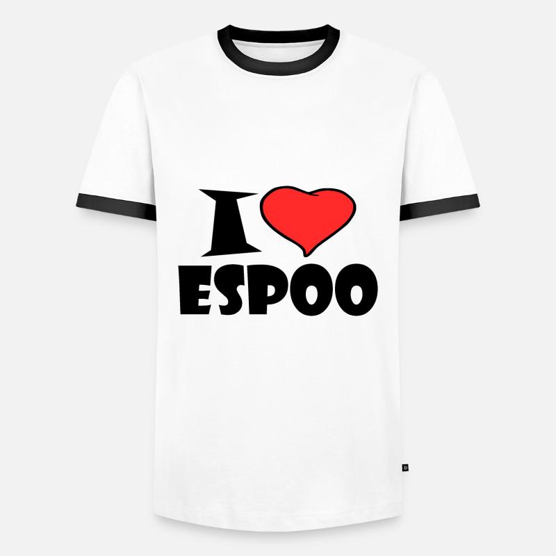 Espoo - Men's Ringer Shirt - white/black