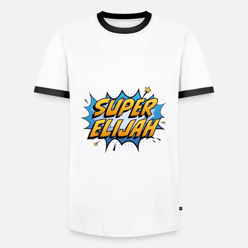 Super Elijah - Men's Ringer Shirt - white/black