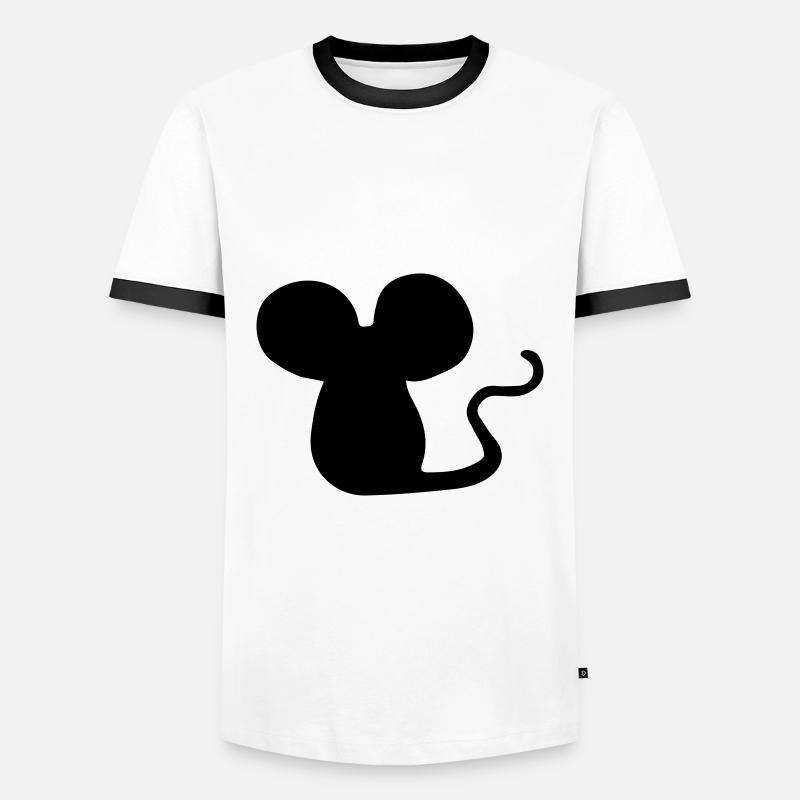 Cute mouse - Men's Ringer Shirt - white/black