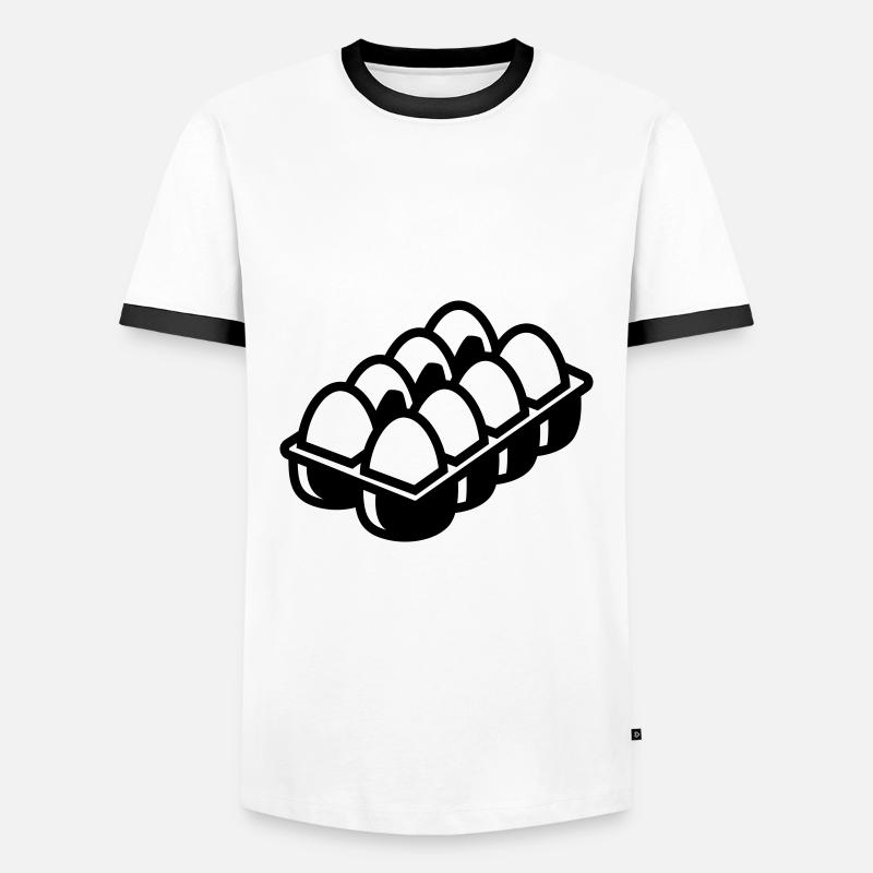Eggs symbol - Men's Ringer Shirt - white/black