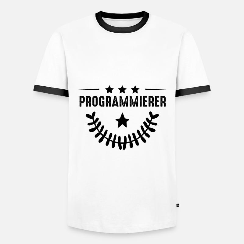 Programmierer Beruf - Männer Kontrast-T-Shirt - Weiß/Schwarz